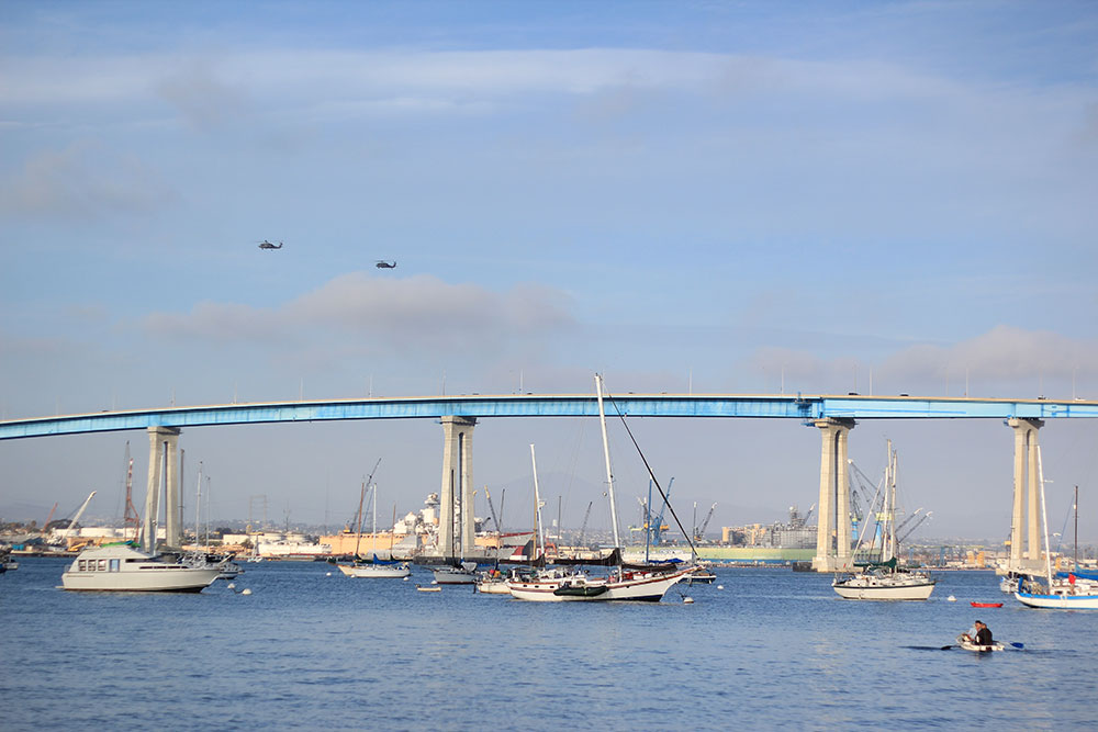 Die Coronado Bridge verbindet Coronado mit Downtown San Diego auf dem kürzesten Weg
